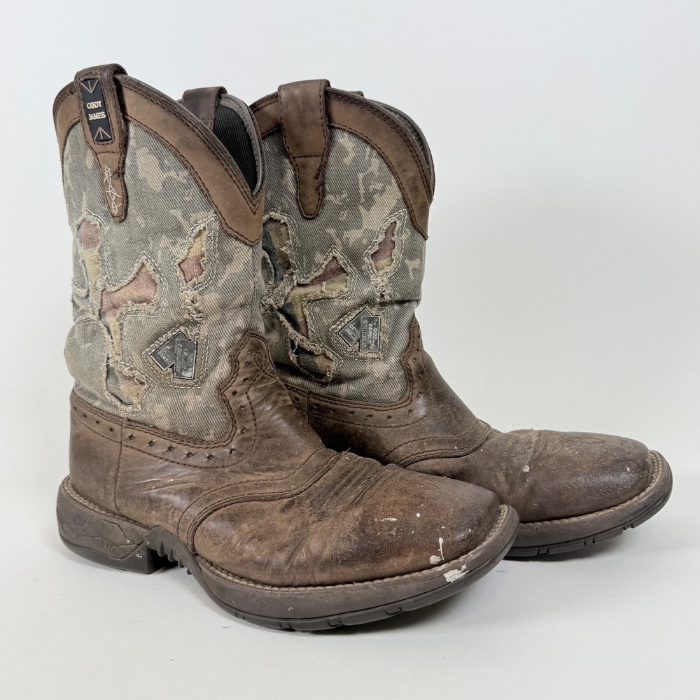 Cody James Boots Men's 10-10.5 God Family Country Cross Western Pull-On Brown